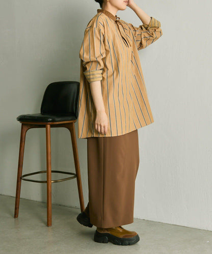 帶紐扣條紋襯衫【SUM1 STYLE】