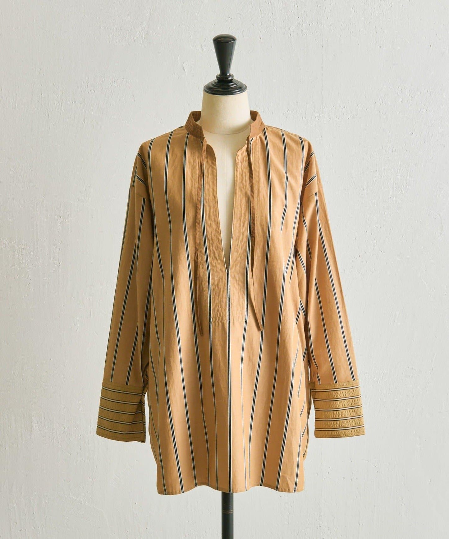 帶紐扣條紋襯衫【SUM1 STYLE】