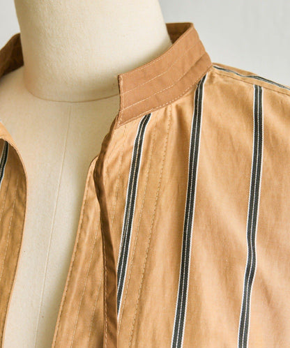 帶紐扣條紋襯衫【SUM1 STYLE】