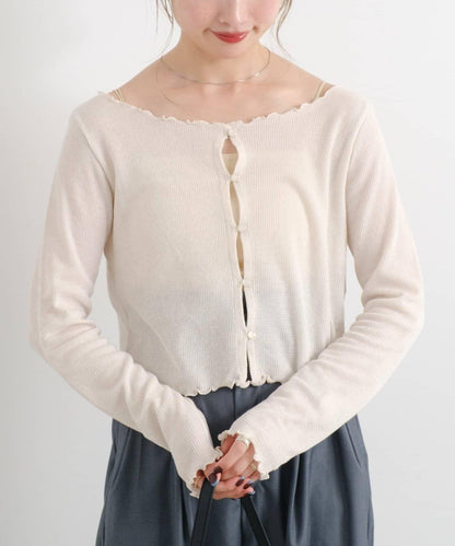 【前後兩穿】B 華夫格修身開衫