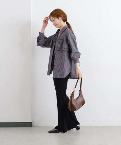 【Kastane】華夫格喇叭褲