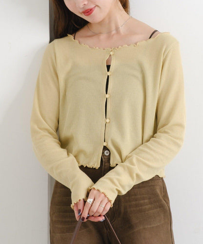 【前後兩穿】B 華夫格修身開衫