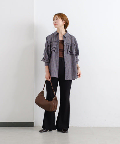 【Kastane】華夫格喇叭褲