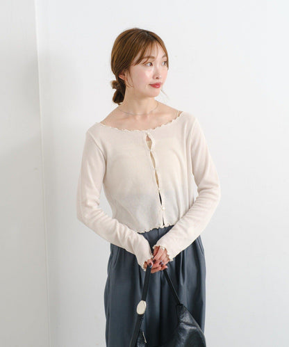 【前後兩穿】B 華夫格修身開衫