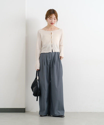 【前後兩穿】B 華夫格修身開衫