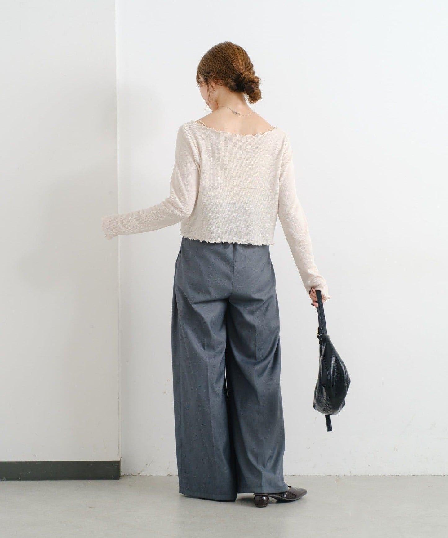 【2尺碼可選/適合身材嬌小】B滾邊高腰長褲