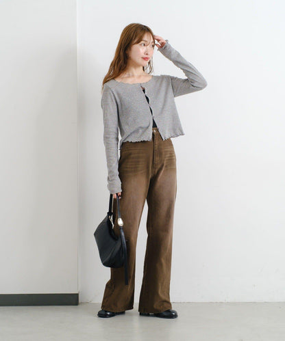 【前後兩穿】B 華夫格修身開衫