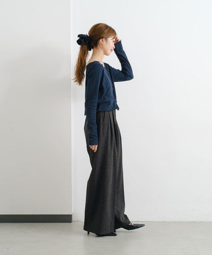 【前後兩穿】B 華夫格修身開衫