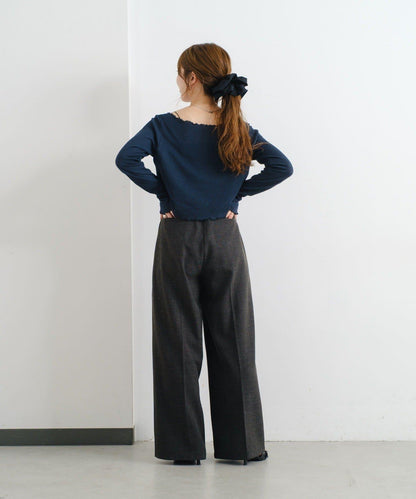 【前後兩穿】B 華夫格修身開衫