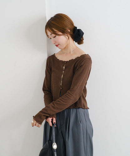 【前後兩穿】B 華夫格修身開衫