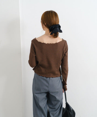 【前後兩穿】B 華夫格修身開衫