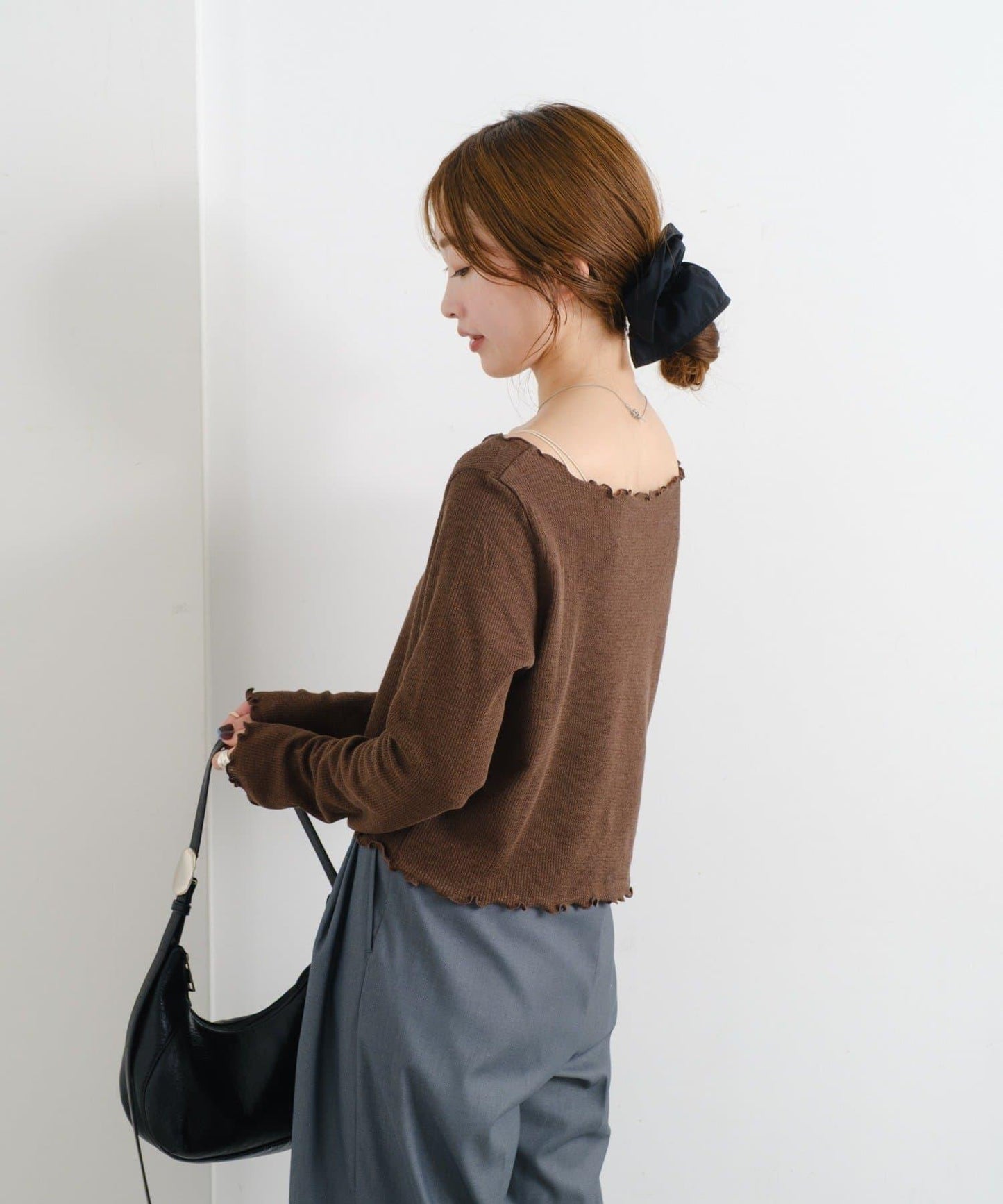 【前後兩穿】B 華夫格修身開衫