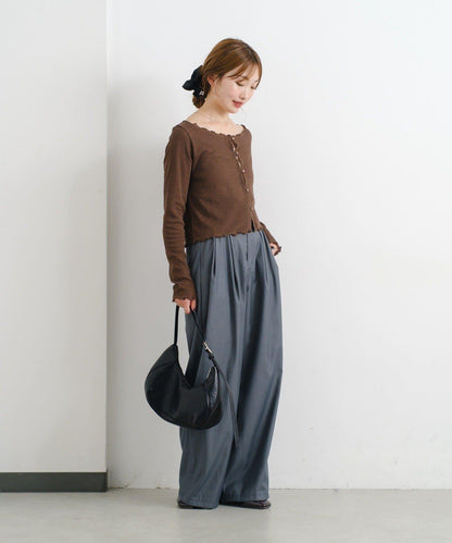 【前後兩穿】B 華夫格修身開衫