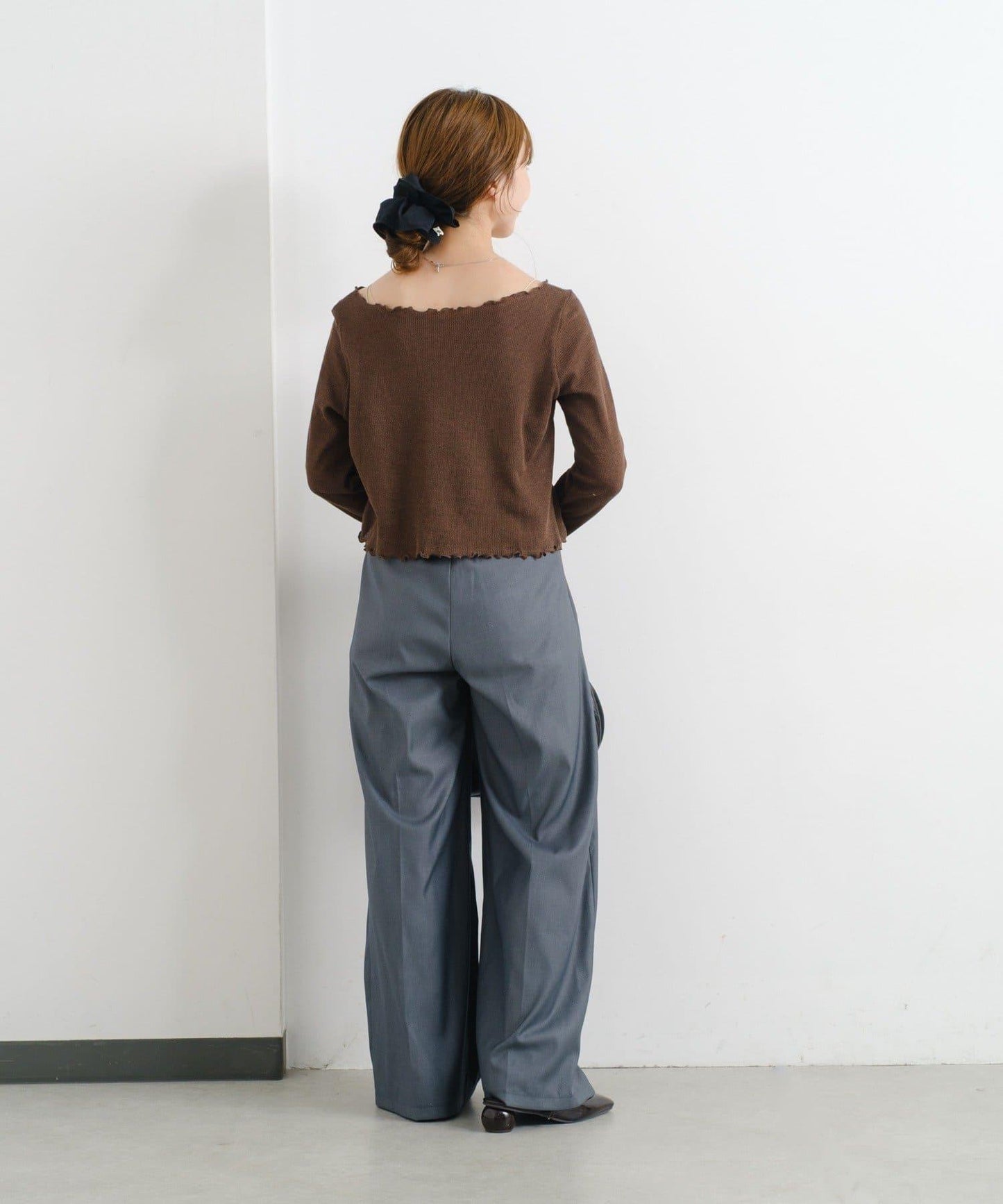 【前後兩穿】B 華夫格修身開衫