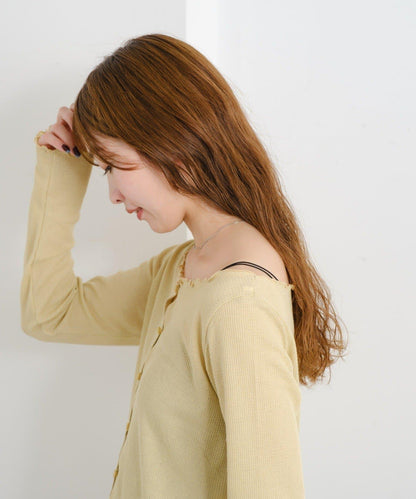 【前後兩穿】B 華夫格修身開衫