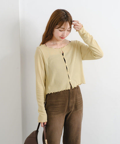 【前後兩穿】B 華夫格修身開衫