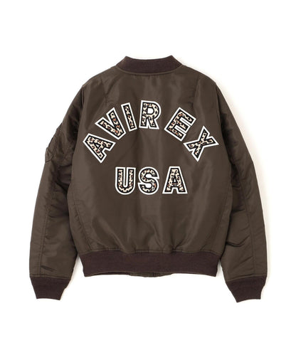 《WOMAN》LEOPARD LOGO MA-1