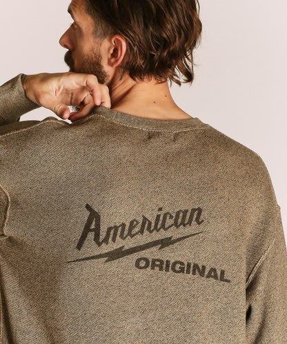 SALT AND PEPPER CREW SWEAT AMERICAN ORIGINAL