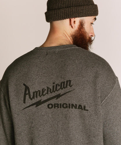 SALT AND PEPPER CREW SWEAT AMERICAN ORIGINAL
