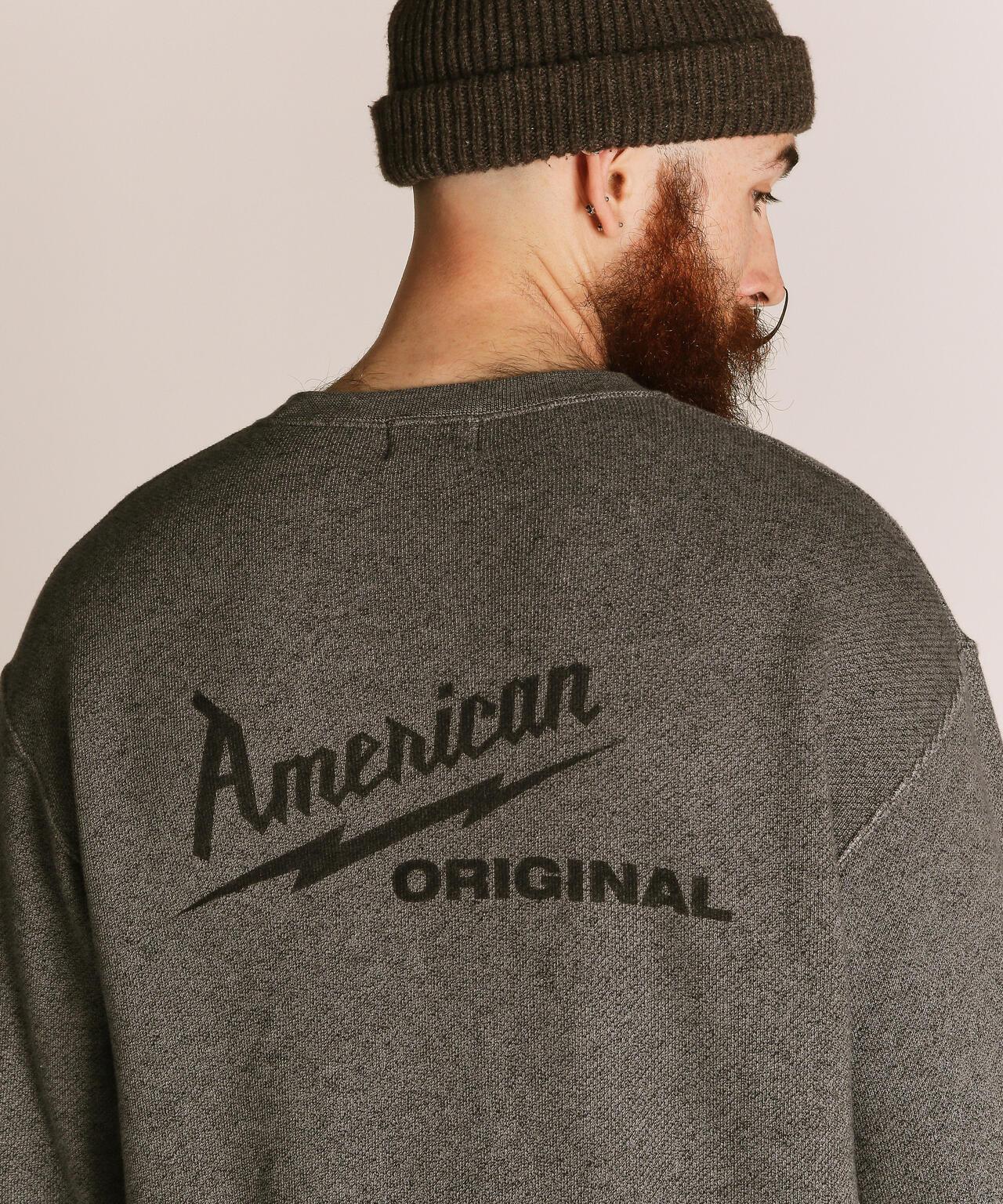 SALT AND PEPPER CREW SWEAT AMERICAN ORIGINAL