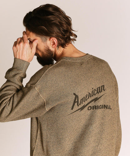 SALT AND PEPPER CREW SWEAT AMERICAN ORIGINAL