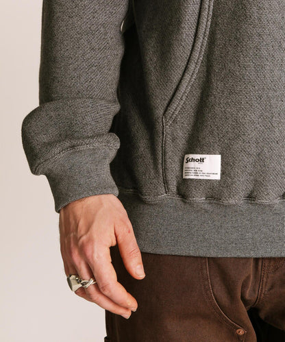 SALT AND PEPPER HALF ZIP HOODED SWEAT/ソルトアンドペッパー ハーフジップ パーカー