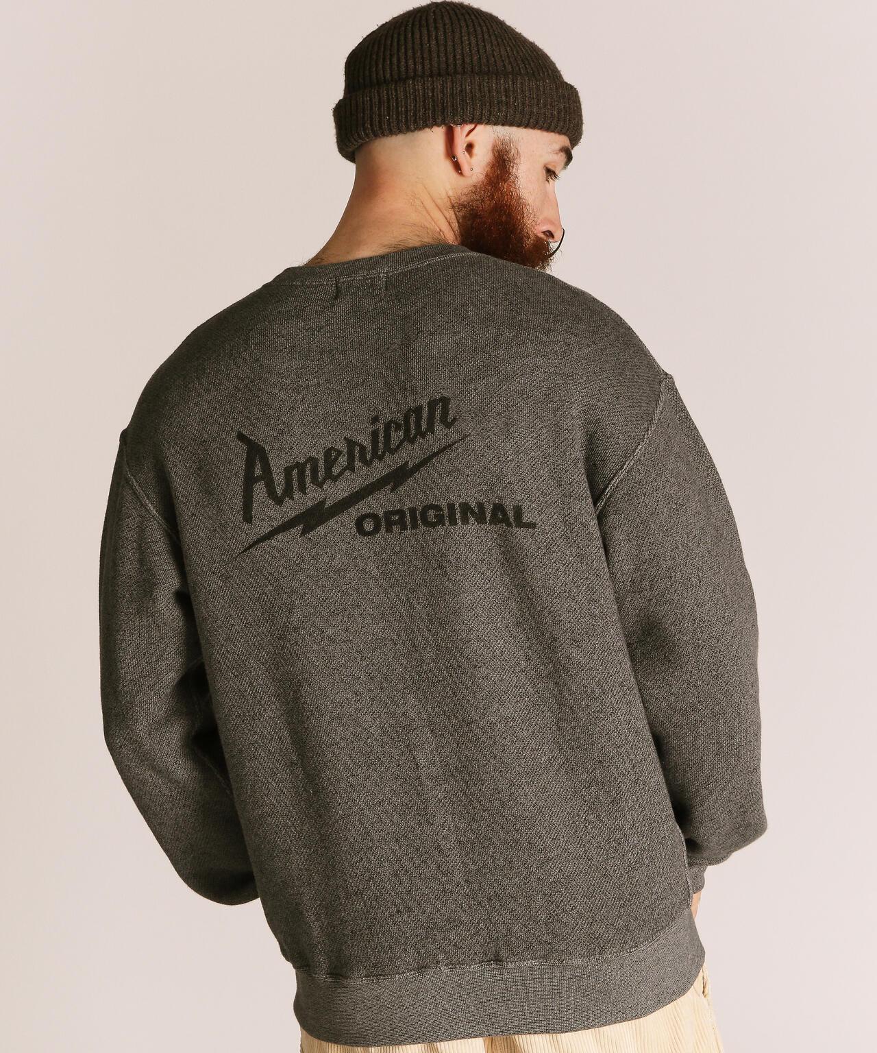SALT AND PEPPER CREW SWEAT AMERICAN ORIGINAL
