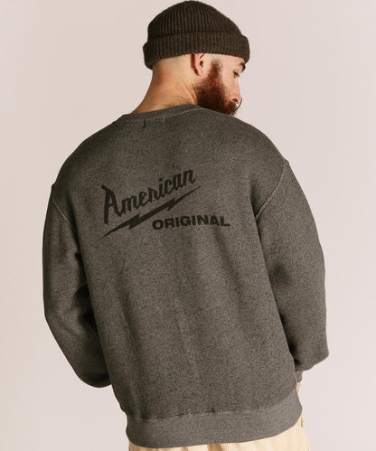 SALT AND PEPPER CREW SWEAT AMERICAN ORIGINAL