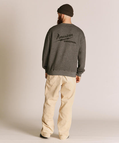 SALT AND PEPPER CREW SWEAT AMERICAN ORIGINAL