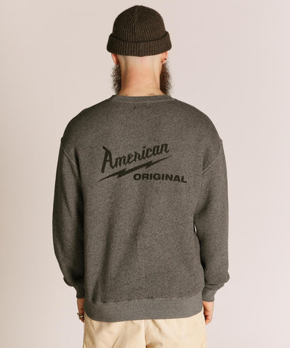 SALT AND PEPPER CREW SWEAT AMERICAN ORIGINAL