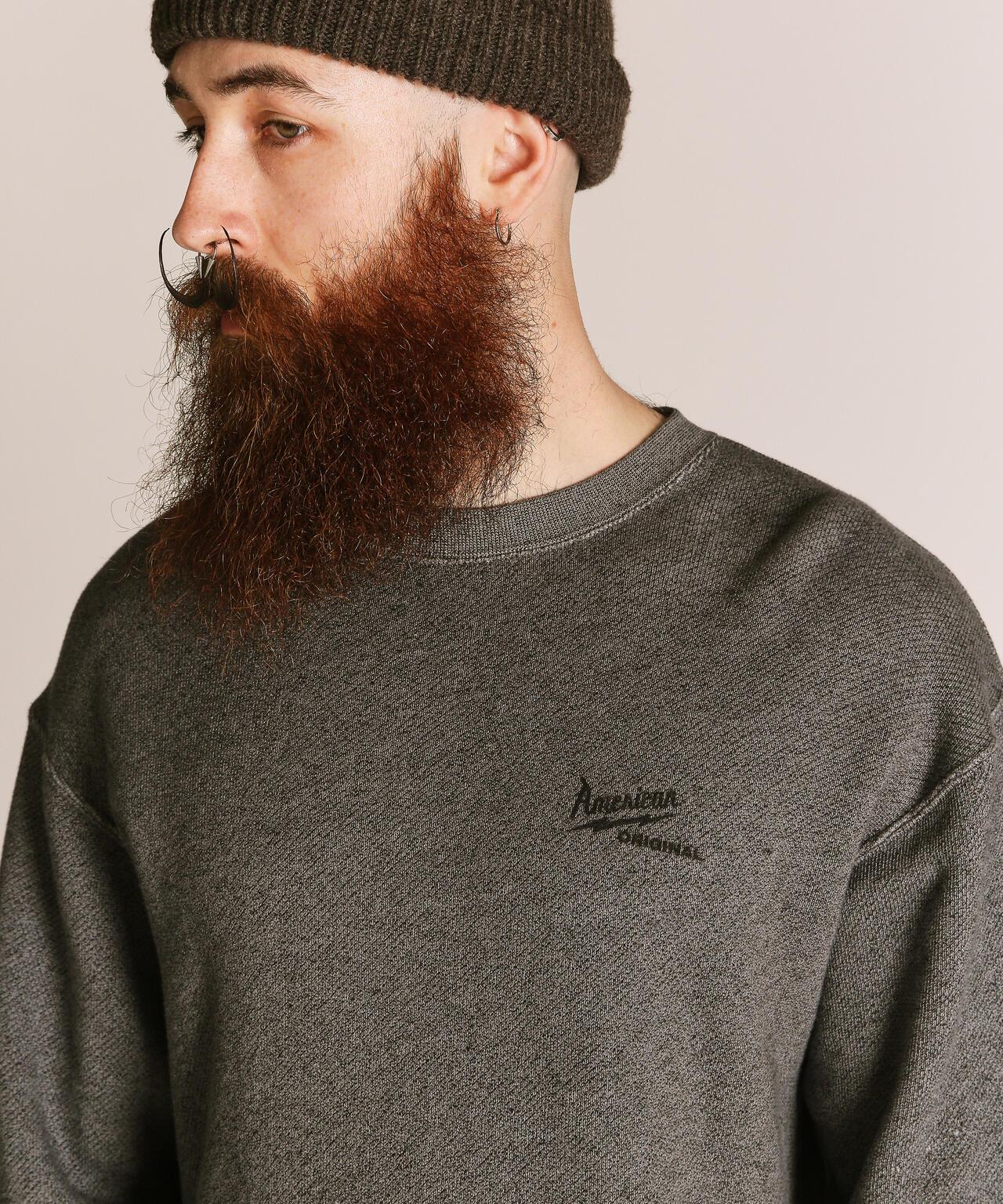 SALT AND PEPPER CREW SWEAT AMERICAN ORIGINAL