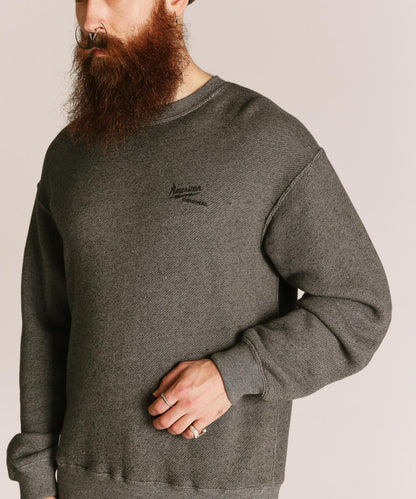 SALT AND PEPPER CREW SWEAT AMERICAN ORIGINAL
