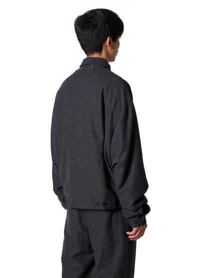 羊毛混紡斜紋布休閒外套