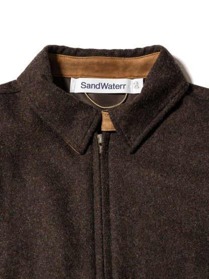 羊毛混紡斜紋布休閒外套