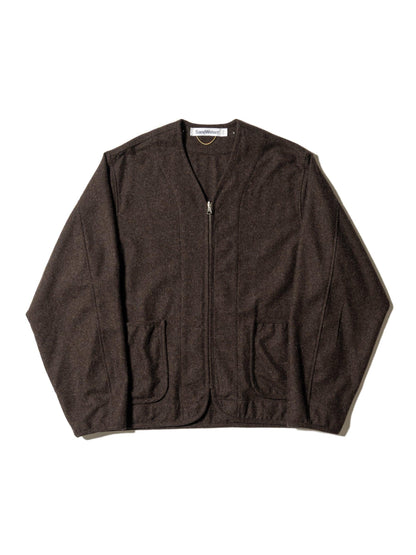 羊毛混紡斜紋襯裡襯衫