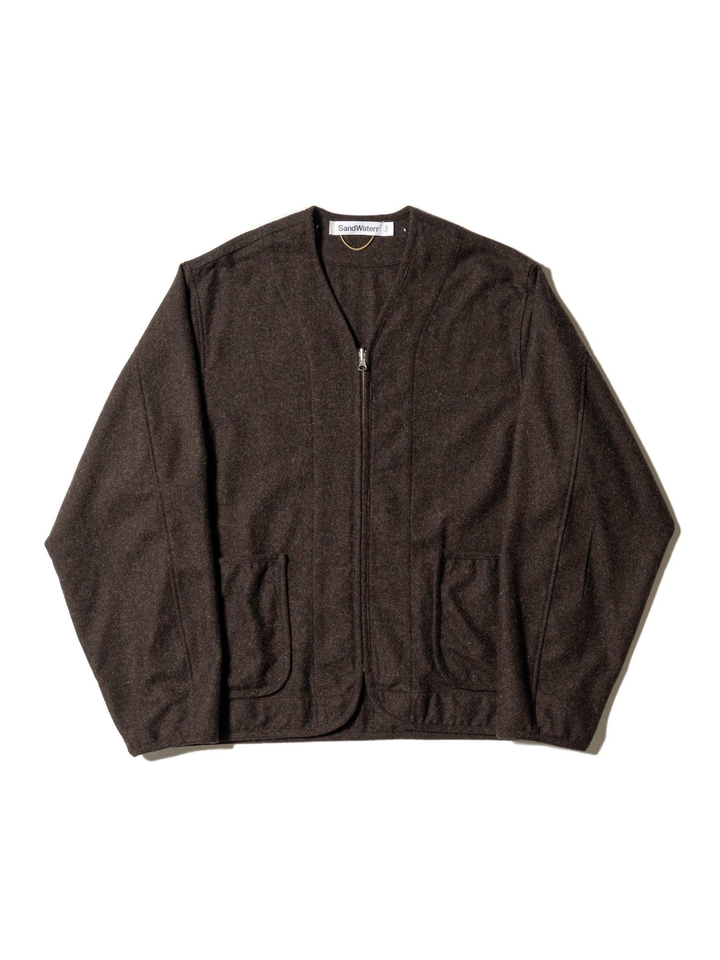 羊毛混紡斜紋襯裡襯衫