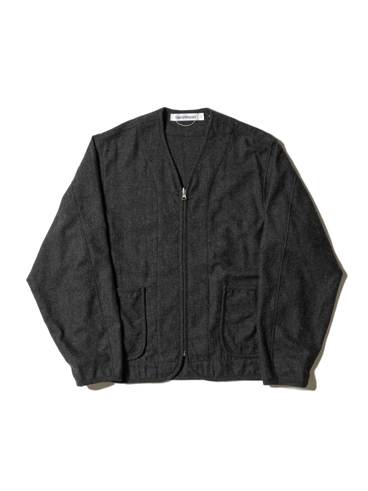 羊毛混紡斜紋襯裡襯衫