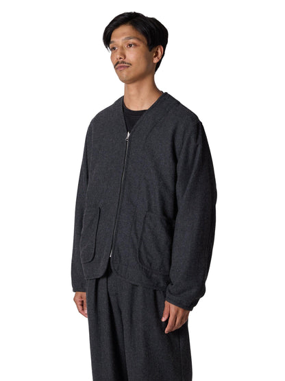 羊毛混紡斜紋襯裡襯衫