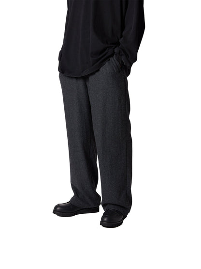 CRAFTED 3 TUCK SLACKS / WOOL MIX TWILL