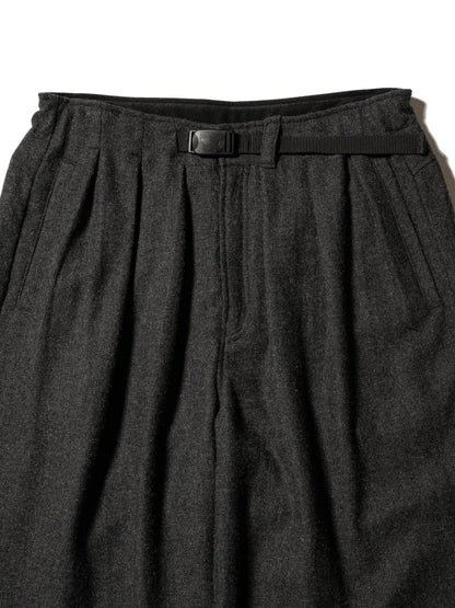 CRAFTED 3 TUCK SLACKS / WOOL MIX TWILL