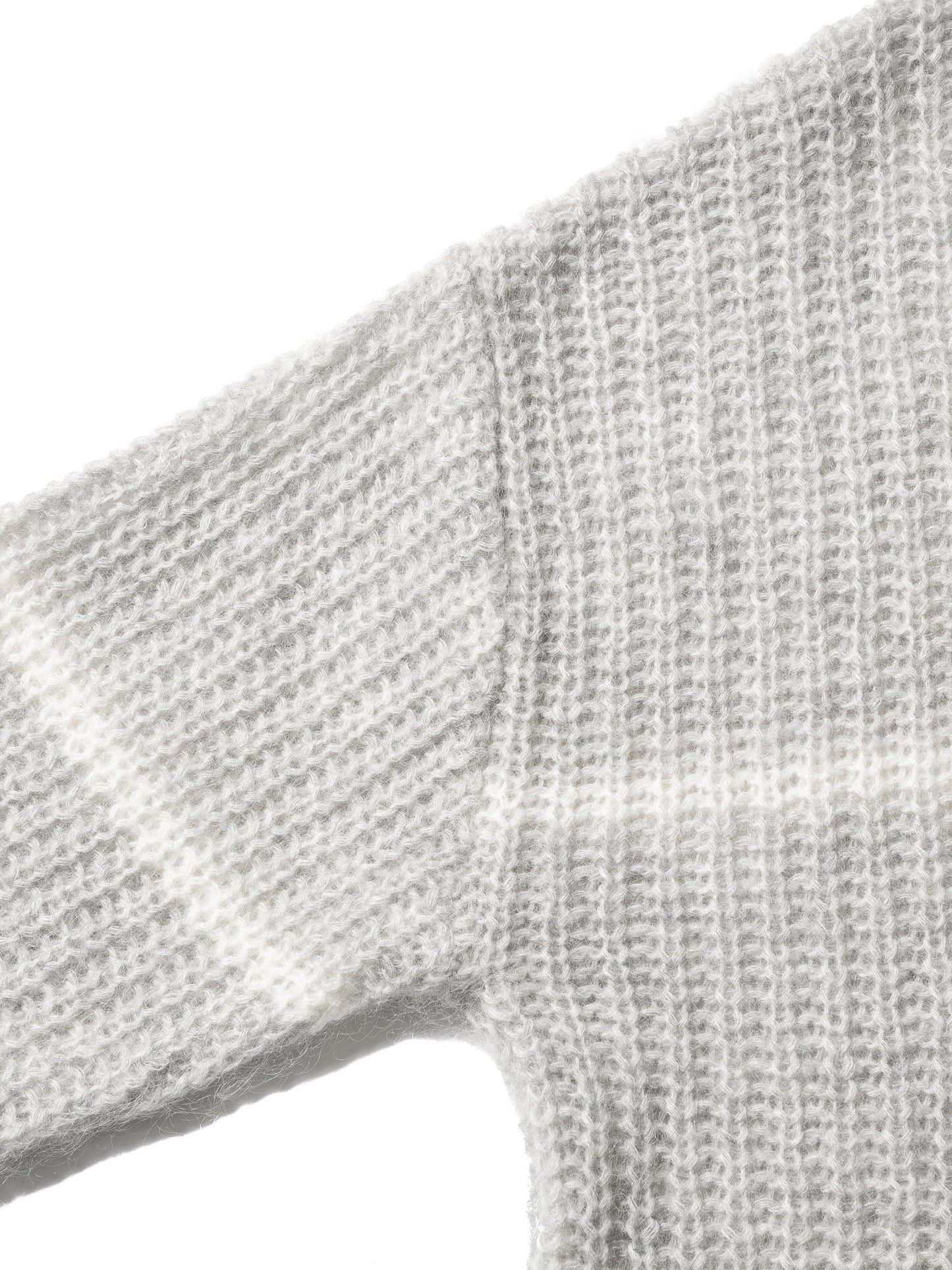 RESEARCHED BORDER SWEATER / MOHAIR MIX YARN