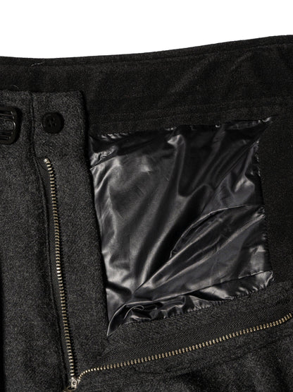 CRAFTED 3 TUCK SLACKS / WOOL MIX TWILL