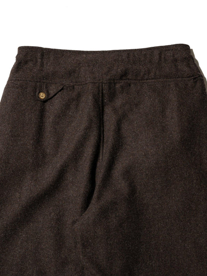CRAFTED 3 TUCK SLACKS / WOOL MIX TWILL