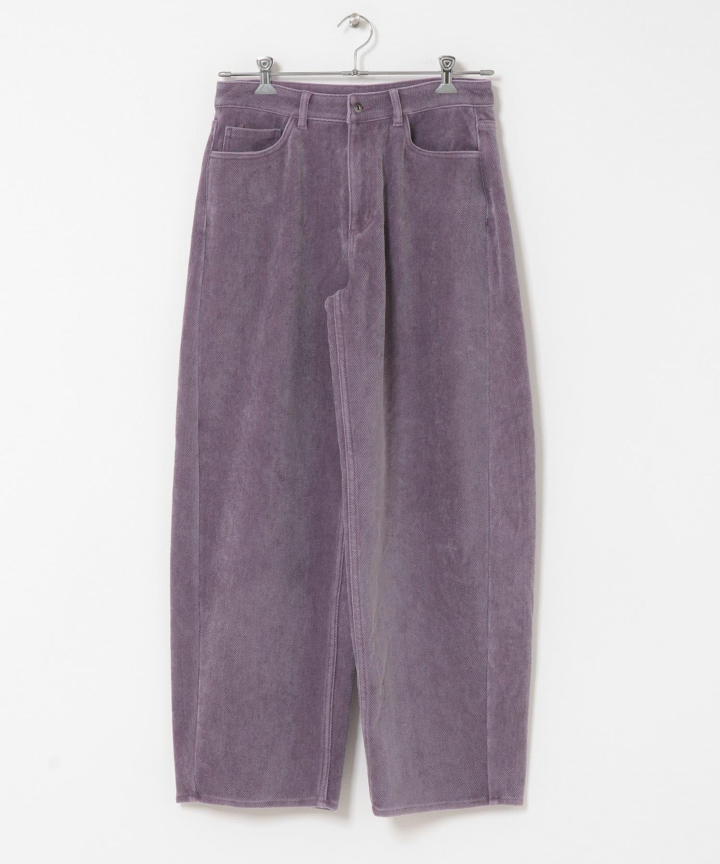 復古斜紋彎腿褲