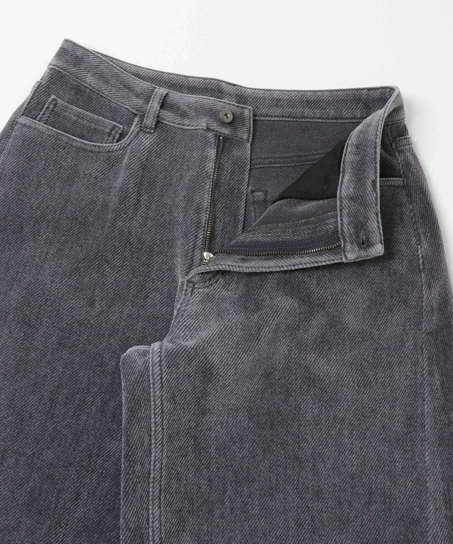 復古斜紋彎腿褲