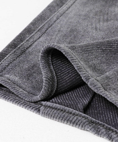 復古斜紋彎腿褲