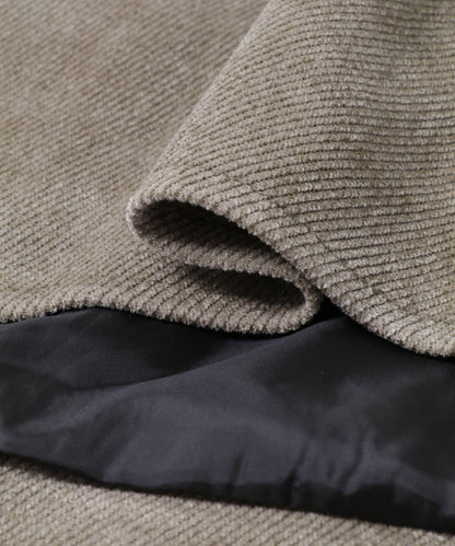 復古斜紋拉鍊夾克