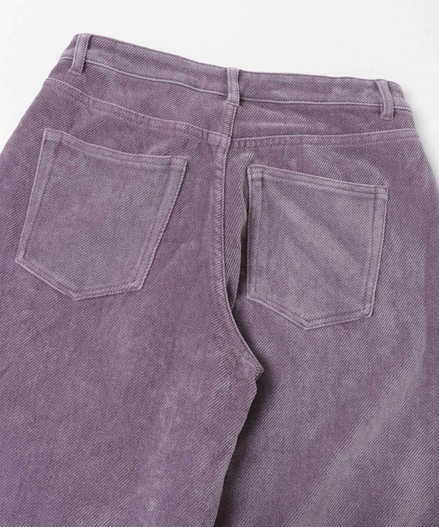 復古斜紋彎腿褲