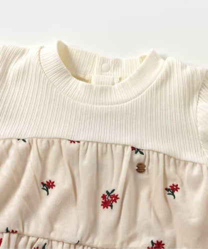 【リンク】刺繍ティアードドッキングワンピ