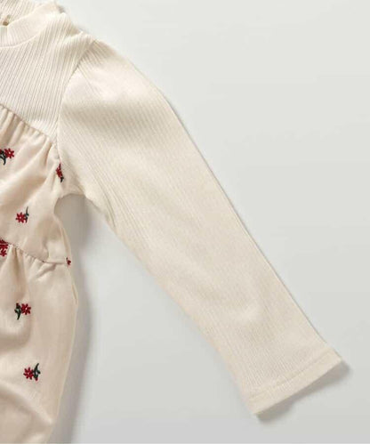 【リンク】刺繍ティアードドッキングワンピ